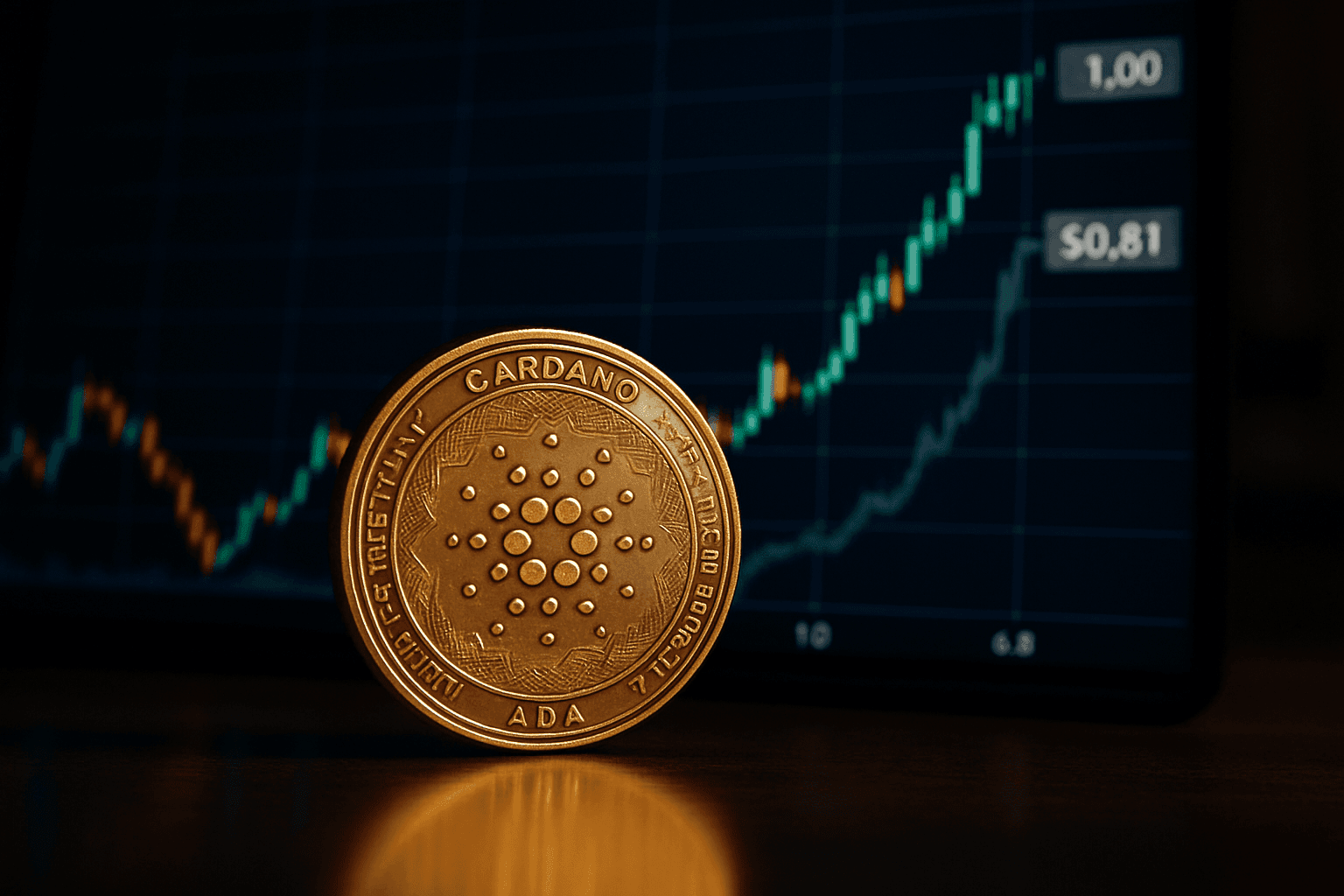 CARDANO SE MANTIENE EN 0,81 DÓLARES TRAS SUBIDA DEL 37 % MENSUAL MIENTRAS AUMENTA LA EXPECTATIVA POR UNA RUPTURA HACIA 1 DÓLAR
