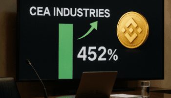 CEA INDUSTRIES SUBE 452% TRAS ANUNCIAR TESORERÍA PÚBLICA DE BNB CON INVERSIÓN DE USD 500 MILLONES