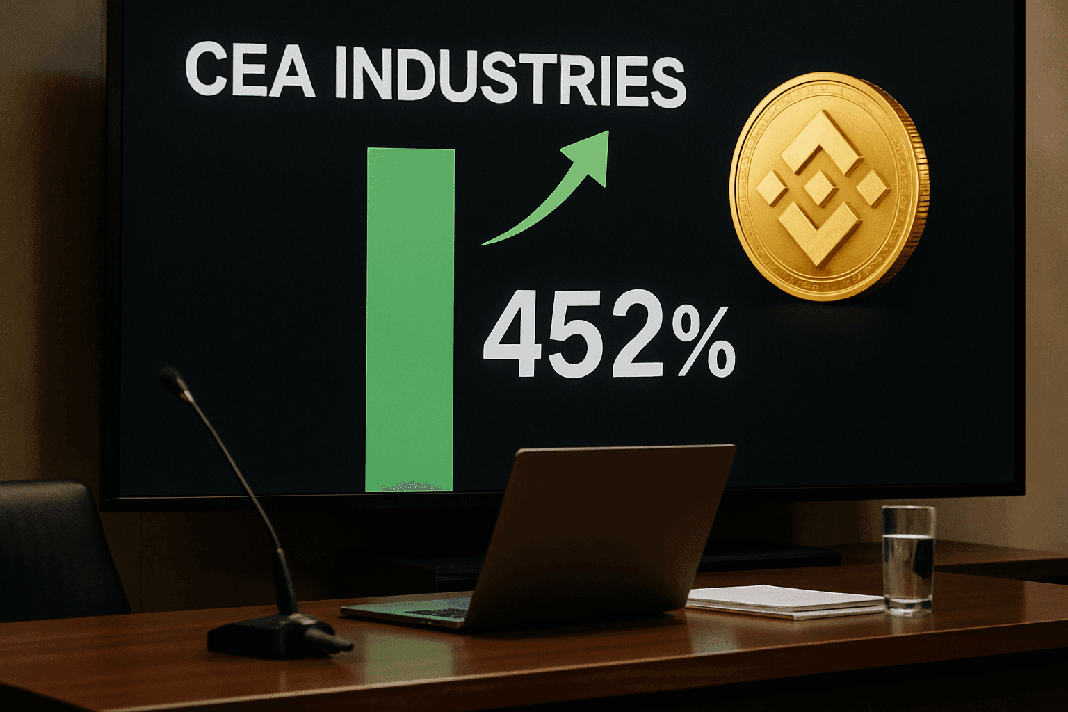 CEA INDUSTRIES SUBE 452% TRAS ANUNCIAR TESORERÍA PÚBLICA DE BNB CON INVERSIÓN DE USD 500 MILLONES