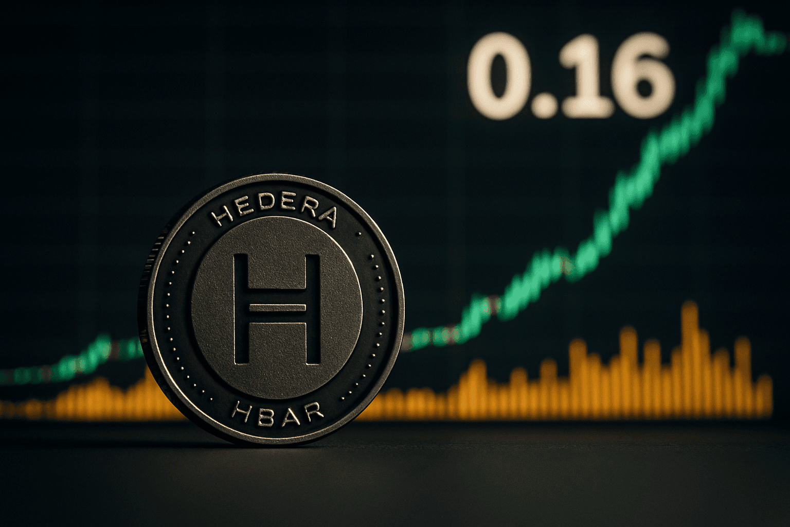 HBAR SE ACERCA A LOS 0.16 DÓLARES IMPULSADO POR EXPECTATIVAS DE ETF Y RECUPERACIÓN TÉCNICA