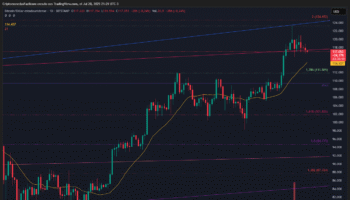 BITCOIN MANTIENE ESTRUCTURA ALCISTA CON SOPORTE EN 111.8 Y RESISTENCIA CLAVE ENTRE 118 Y 124.6 DÓLARES