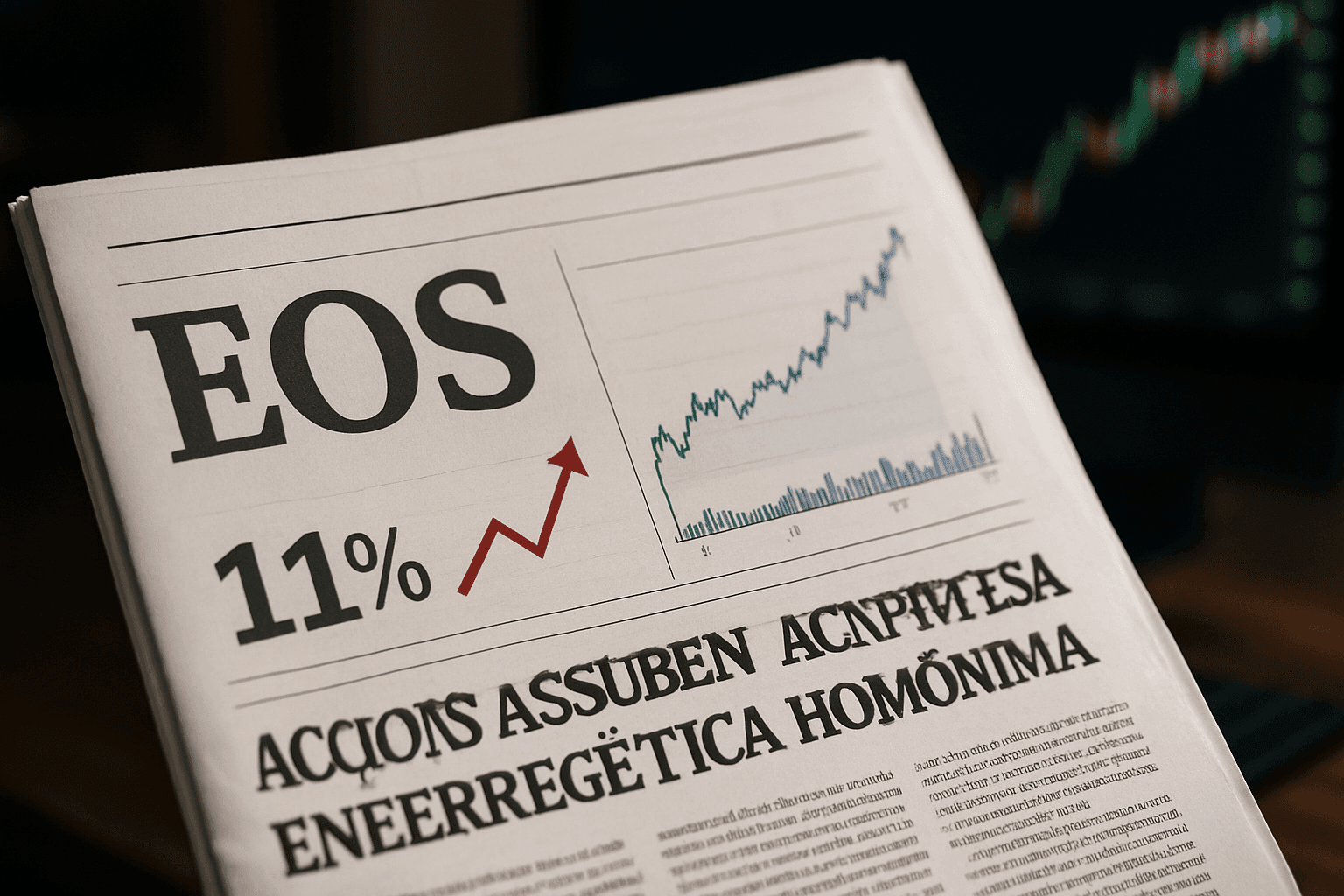 EOS NO REGISTRA ALZA DEL 11% MIENTRAS SUBEN ACCIONES DE EMPRESA ENERGÉTICA HOMÓNIMA