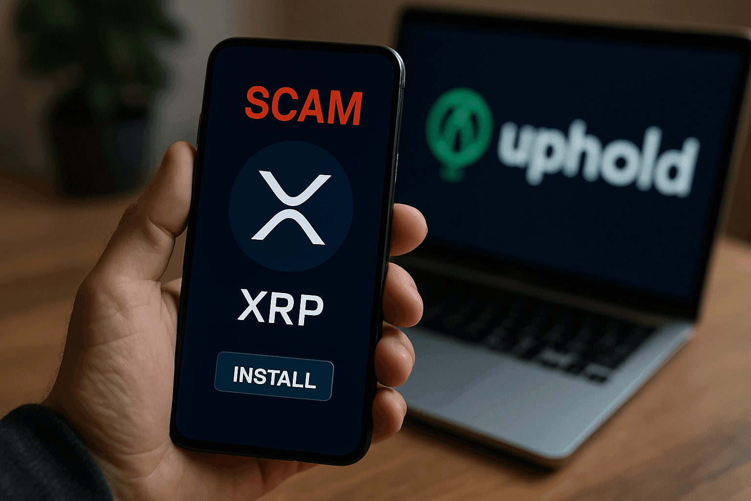 ESTAFADORES APUNTAN A USUARIOS DE XRP CON APLICACIÓN FALSA; UPHOLD Y RIPPLE EMITEN ALERTAS DE SEGURIDAD